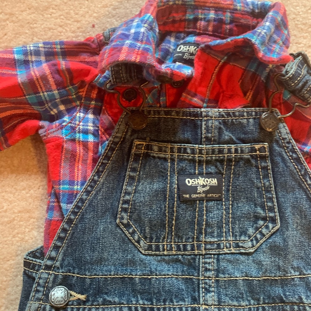 Lot of 2 overalls size 12M Oshkosh & carhart